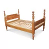 Rustic fir bed with box spring. Superba-Flex bed base. … - Moinat - Complete beds