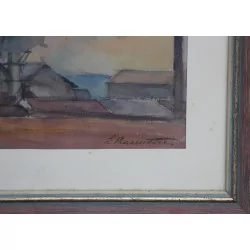 landscape painting signed lower right Liesl BAREUTHER …