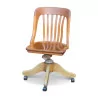Chaise de bureau tournante en bois. Hauteur d'assise : 45 cm. … - Moinat - Chaises
