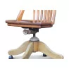 drehbarer Bürostuhl aus Holz. Sitzhöhe: 45 cm. … - Moinat - Stühle