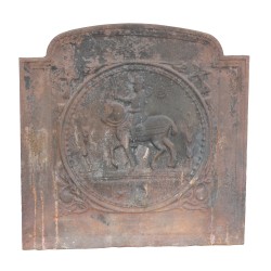 Plaque de cheminée en fonte
