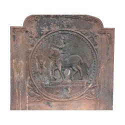 Plaque de cheminée en fonte