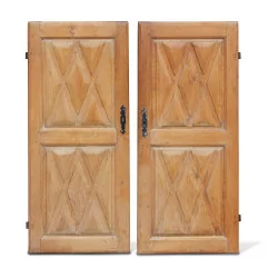 Pair of cabinet doors.