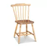 wooden chair with turned legs. Seat height: 44 cm. - Moinat - Chairs