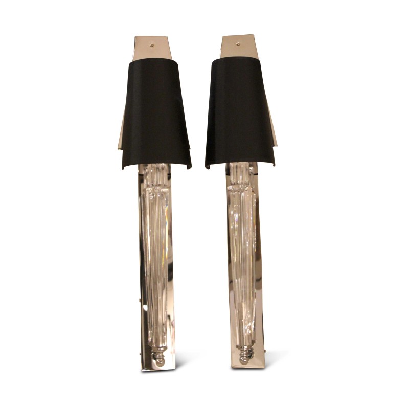 Pair of Murano glass \"Spillo\" sconces - Moinat - Wall lights, Sconces Pair of Murano glass \"Spillo\" sconces - Moinat - Wall lights, Sconces