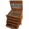 almost complete cutlery set (148 pieces) of metal cutlery … - Moinat - Silverware