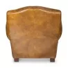 Fauteuil Club Moustache en cuir de vachette. Hauteur d'assise … - Moinat - Fauteuils