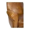 Fauteuil Club Moustache en cuir de vachette. Hauteur d'assise … - Moinat - Fauteuils