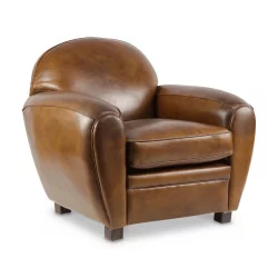 Club Paquebot armchair in cowhide leather. Seat height : …