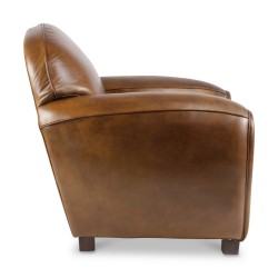 Club Paquebot armchair in cowhide leather. Seat height : …