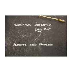 Basreliefmalerei/Struktur in Mischtechnik „Meditation …