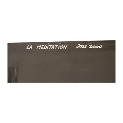 Basreliefmalerei/Struktur in Mischtechnik „Meditation“ …