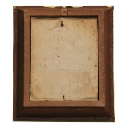 Paar Öl-auf-Holz-Portraits mit Pappmaché-Rahmen …