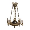 Lustre Empire bronze et noir. - Moinat - Lustres, Plafonniers