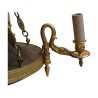 Lustre Empire bronze et noir. - Moinat - Lustres, Plafonniers