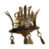 Lustre Empire bronze et noir. - Moinat - Lustres, Plafonniers