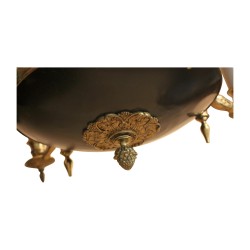 Lustre Empire bronze et noir.