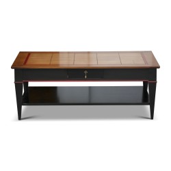 Table de salon avec plateau merisier
