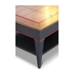 Table de salon avec plateau merisier