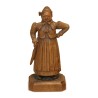 Pair of small Swiss characters in carved wood. Brianz… - Moinat - Decorating accessories