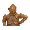 Pair of small Swiss characters in carved wood. Brianz… - Moinat - Decorating accessories
