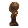 个雕刻木制婴儿半身像。瑞士布里恩茨，19 … - Moinat - Brienz