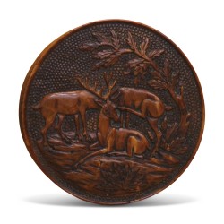 резная деревянная шкатулка, украшенная оленями. Бриенц Швейцария, 19 …