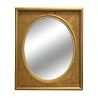 个带镀金木框的椭圆形镜子。 - Moinat - 镜子