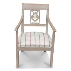 Кресло Directoire из светло-серого орехового дерева с…