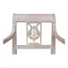 Sessel Directoire aus cremeweißem Nussbaumholz mit … - Moinat - Armlehnstühle, Sesseln