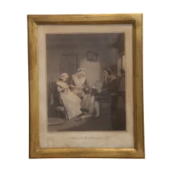 Engraving “DOMESTIC HAPPINESS” “Laetitia with her Parents”