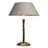 Art-Deco-Lampe mit Altsilber-Finish und grauem Schirm … - Moinat - ShadeFlair