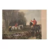 Hunting engraving depicting fox hunting. “FORES’S … - Moinat - Prints, Reproductions