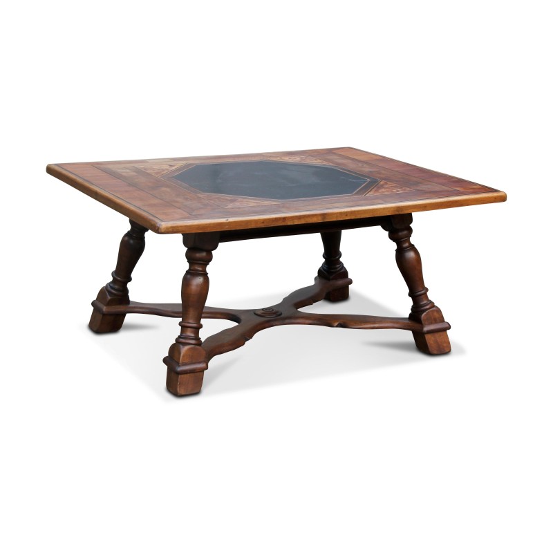 Valais table with slate on the 18th century and … - Moinat - Dining tables Valais table with slate on the 18th century and … - Moinat - Dining tables