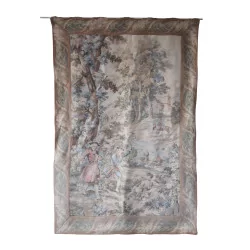 Mechanical tapestry, called Jacquard. Country scene and …