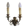 Pair of LXV bronze wall lights with 2 lights. - Moinat - Wall lights, Sconces