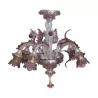 Lustre en verre de Murano dans les coloris roses et violets. … - Moinat - Lustres, Plafonniers