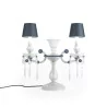 Lampe chandelier “MARIA THERESA” à 2 lumières en verre dépoli … - Moinat - Lampes de table