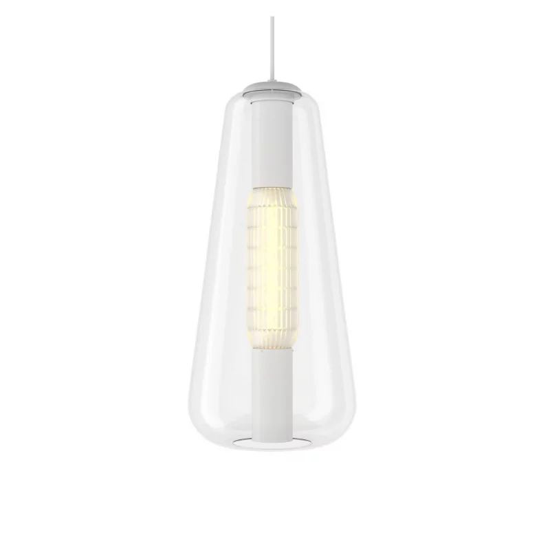 Modern “GEMMA” pendant light in glass. - Moinat - ShadeFlair
