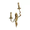 Пара бронзовых подсвечников в стиле Людовика XV с Путти. 2 фары. КОНЕЦ … - Moinat - Бра (настенные светильники)