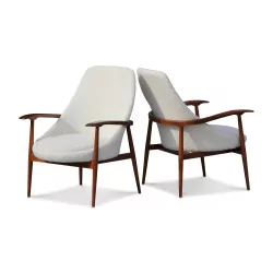 A pair of Ico Parisi model armchairs