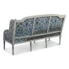 Louis XVI sofa in molded and carved cream lacquered wood, … - Moinat - Sofas