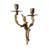 Pair of Louis XV wall lights in gilded bronze. Not electrified. - Moinat - Wall lights, Sconces