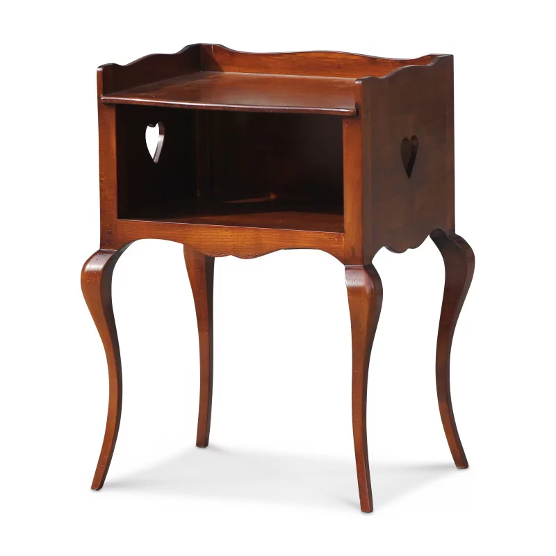 Louis XV style bedside table in cherry wood. - Moinat - End tables, Bouillotte tables, Bedside tables, Pedestal tables