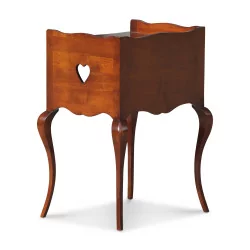 Louis XV style bedside table in cherry wood.