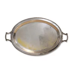Used silver metal dish.