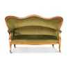 Louis-Philippe 沙发，覆盖着绿色压花天鹅绒。 - Moinat - 沙发