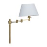 Lampadaire articulé en laiton poli verni avec un abat-jour en … - Moinat - Lampadaires (au sol)