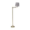 Lampadaire articulé en laiton poli ciré avec abat-jour à motif … - Moinat - Lampadaires (au sol)