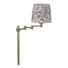 Lampadaire articulé en laiton poli ciré avec abat-jour à motif … - Moinat - Lampadaires (au sol)